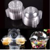 50 Pack Clear Plastic Single Individual Cupcake Muffin Dome Holders