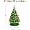 Best Choice Products 15in Ceramic Christmas Tree, Pre-lit Hand-Painted Tabletop