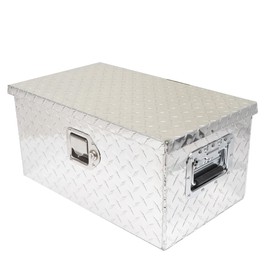 TJHSM 20 Inch Silver Heavy Duty Aluminum Tool Box with Lock & 2 Keys Replacement for Pick Up Truck RV Trailer