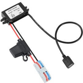 MZHOU DC-DC 24V/12V to 5V 3A 15W Step Down Converter,DC 8-32V Buck to 5V USB Voltage Converter,IP67 Waterproof 22V Regulator Power Supply Buck Transformer Module Adapter for Truck,Screen,Car etc.