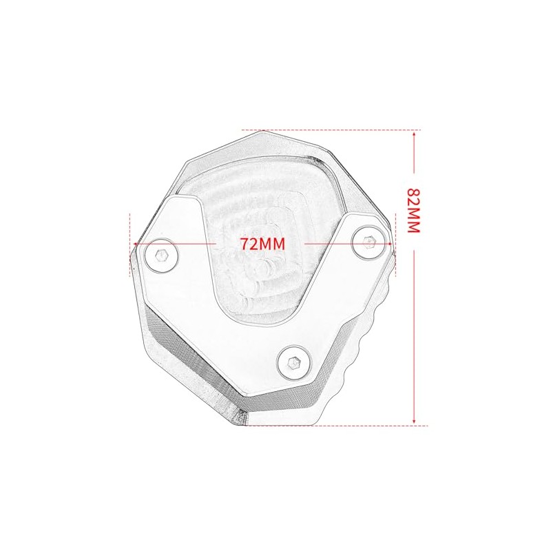 Motorcycle Side Stand Enlarge Foot Widening Stand Plate Pad for