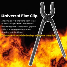0004930-300 Blacksmiths' Tong For Holding Hot Steel Firmly Fit Blacksmiths Flat Clip Forging Tongs(300mm)