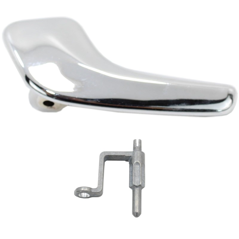 BIAREN Chromne Interior Door Handle with Connecting Bracket Rod Left