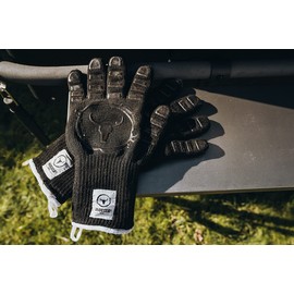 Moesta-BBQ 19216 GrillGloves No.1 Size S/M for Professionals - Heat-resistant up to 500°C Grill / Oven Glove - LFGB