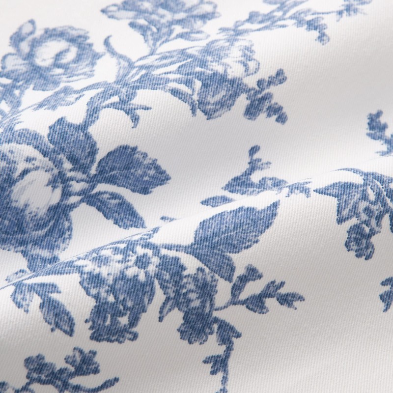 Francfranc Botanical Cotton Full Apron, blue