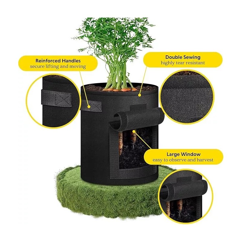 iPower Potato Grow Bags 10 Gallon 4 Pack Garden Planting