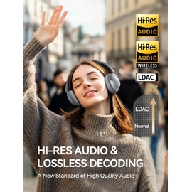 1MORE SonoFlow-Pro Noise Cancelling Headphones - HQ51 Over Ear Bluetooth Earphones, LDAC, Hi-Res Wireless Audio, 100H Playtime, Bluetooth 5.4, 42dB ANC, Comfortable Fit, Clear Calls Silver