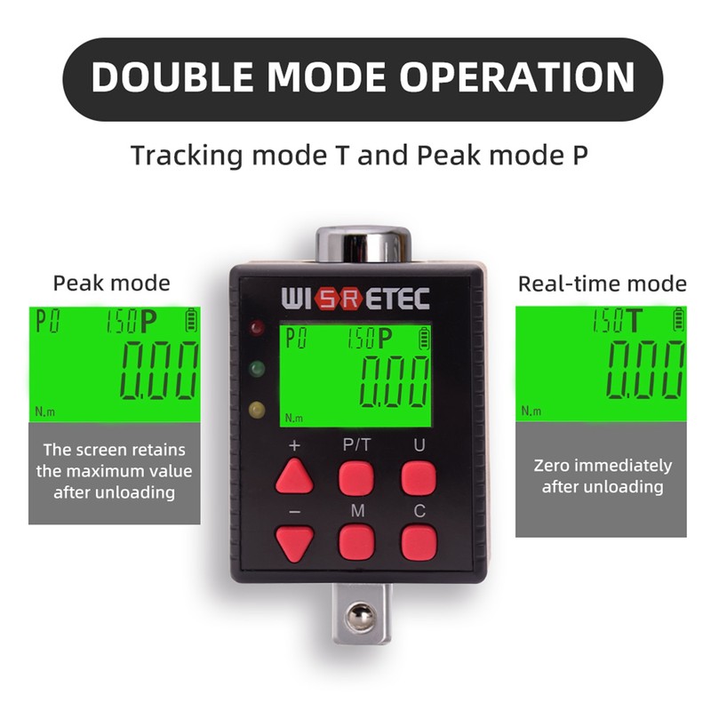 Digital Torque Meter Digital Backlight Display Wrench Torque Tester Two