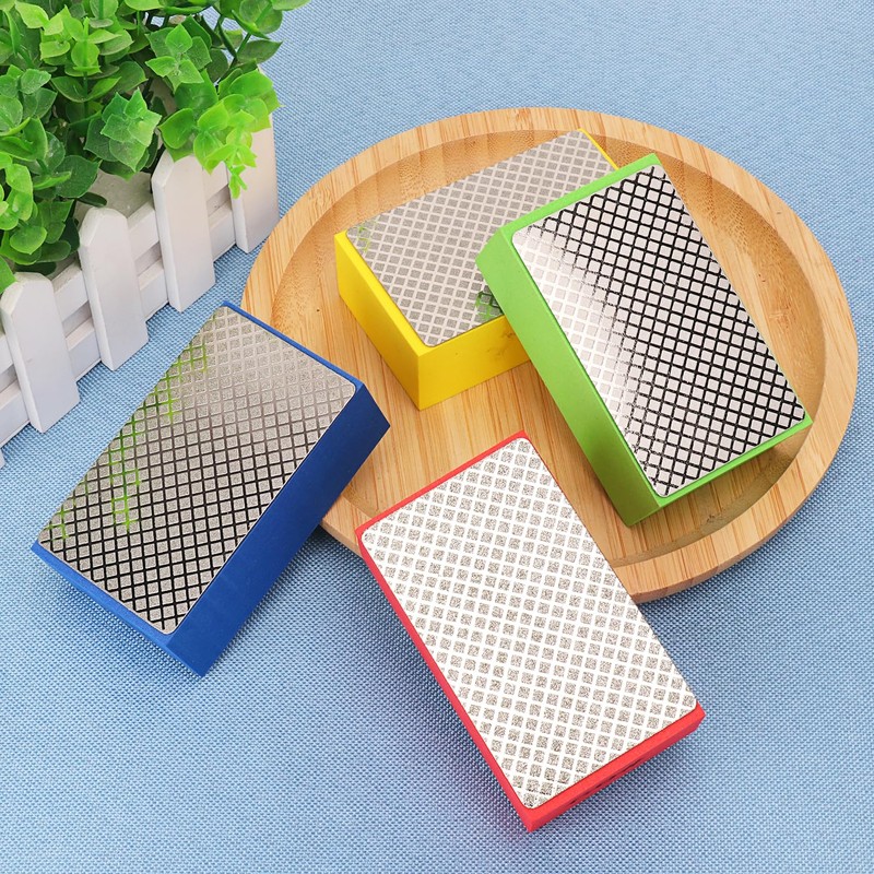 Biugaaufai 8 Pack Diamond Hand Polishing Pads, Sanding Blocks, Diamond