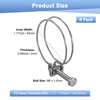 M METERXITY 6pcs Double Wire Hose Clamp 45-50mm 304 Stainless