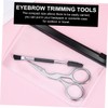 SAFIGLE 1set Eyebrow Grooming Set Precision Eyebrow Trimming Scissors Brush