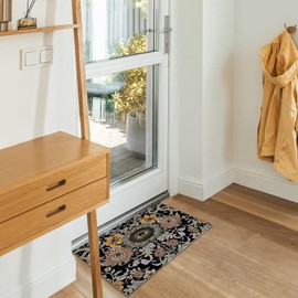 Nogrit Evil Eyes Hippy Snake Waterproof Door Mat Outdoor Entrance 17x30 Inch Non-Slip Doormat for Home Front Door Porch Outdoor Indoor Decorations, 489 (PVC)