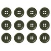Pack of 12 Olive Green Sew on 20mm Round Buttons
