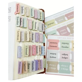 Bible Tabs for Christian Gift,Bible Index Tabs for Women Men,75Pcs Easy Navigation Laminated Study Bible Book Labels Tabs,Easy to Read and Apply Bible Journaling Tabs,Boho Cappuccino Theme (MoLandii)