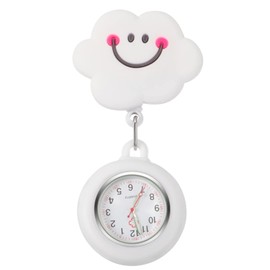 Watch - Fob Watch Clip on Lapel Watch Cartoon Cloud Brooch Quartz Medical Chest Watch Pocket Clasp Watches Badge Hanging Pendant for Doctor Clinic Staff
