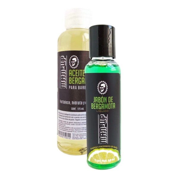 Man Up Kit Aceite Cuidado Barba Y Bigote Y Shampoo