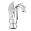 GGStudy Chrome Bathroom Faucet Swan Shape Single Handle One Hole