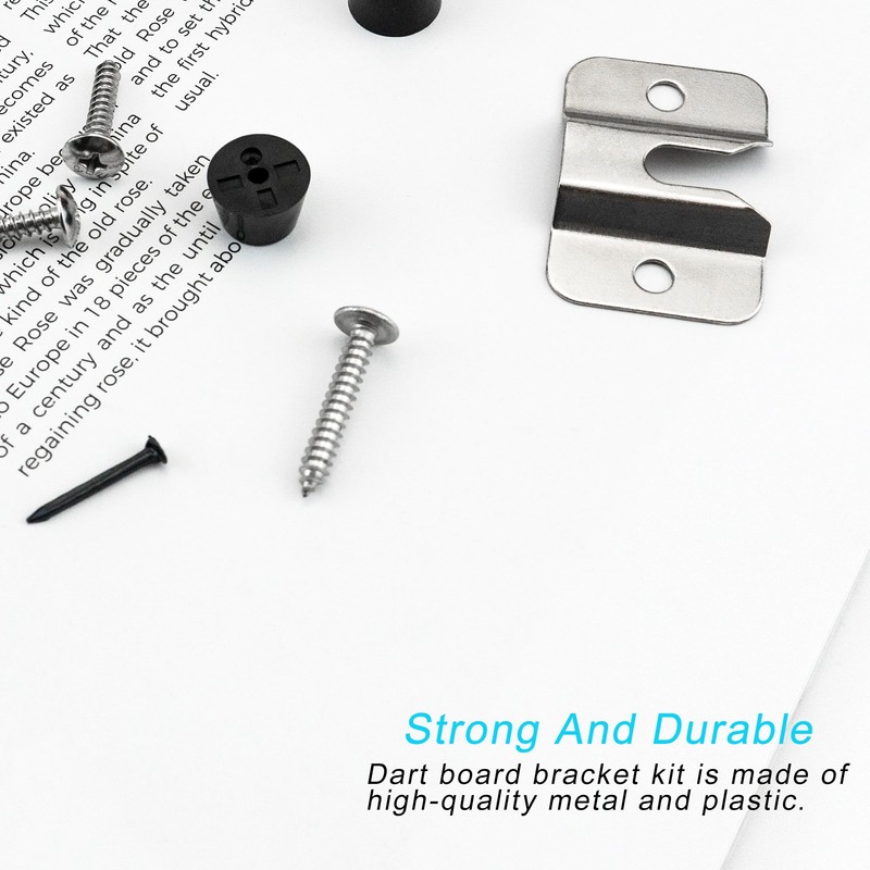 Mebamce Portable Dartboard Mounting Bracket Kit, Includes Screws, Nails and