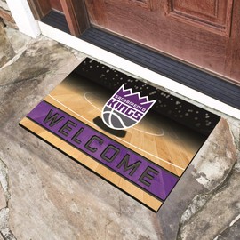FANMATS 21965 Sacramento Kings Crumb Rubber Outdoor Door Mat - 18in. x 30in.