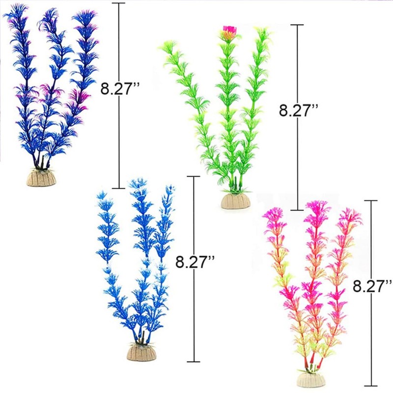 Fish Tank Decorations,Aquarium Decor 15Pcs,Aquarium Plants for Fish Tank Accessories,Small