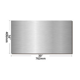 Evgosm Tempered Glass Backsplash for Kitchen, Stainless steel Stove Splashback, Glass Backsplash, Used for Kitchen Wall Protection and Decoration, Easy to Install and Clean. (30x16'')