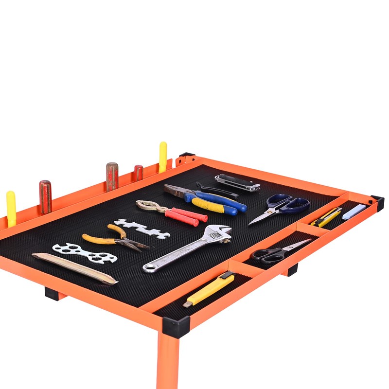 Aain A052 Mechanics Rolling Work Table, Adjustable Mobile Tray Table
