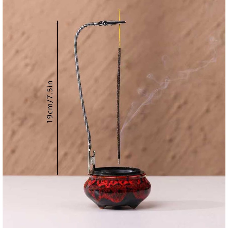 LamDawn Incense Burner with Calabash Incense Stick Holder - Porcelain