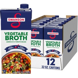 SWANSON S Vegetable Broth, 32 oz Carton (12 Pack)
