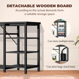 GRLEAF 30-40 Gallon Aquarium Stand: 1000LB Capacity, Built-in Power Outlets, 3-Tier Shelves for Fish Tank Accessories Storage, Heavy-Duty Steel/Wood Hybrid for Fish & Reptile Tanks | Excludes Tank