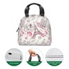 Lunch Bag Pink Eiffel Tower Print Large Capacity Lunch Box