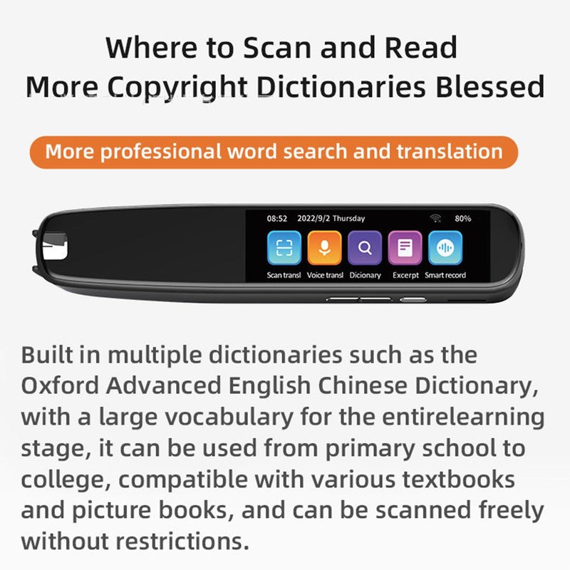 Dispositivo de Traducción de Idiomas en Tiempo Real, Lector, Escáner,