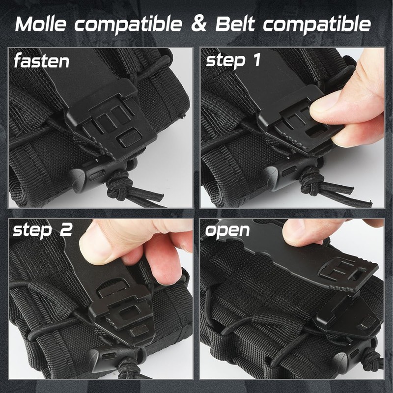 4 Pack Molle Handcuff Pouch,Molle Handcuff Case for Duty Belt