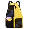 lifwimner Mesh Beach Backpack with Wet Pocket Drawstring Pool Bag