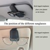 KIWEN Sunglasses Holders for Car Visor, Magnetic Leather Glasses Eyeglass