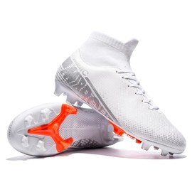 Wugehu Mens Outdoor Soccer Shoes Cleats Adult High Top Football Shoes