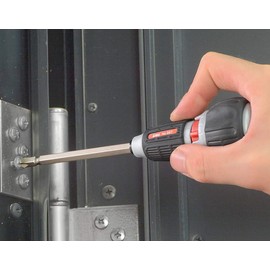 ANEX Ratcheting Screwdriver Ball Handle, Japanese Heavy Duty Magnetic Bit Set (Phillips+2, Flat Head-6), Quick Ball Grip 72 Gear Ratchet Screwdriver, Made in JAPAN