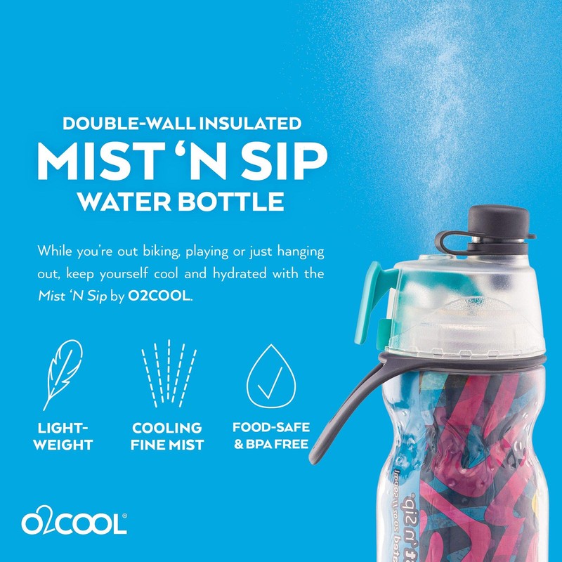 O2COOL ArcticSqueeze Botella aislada Mist 'N Sip Squeeze - 20