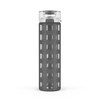 Ello Syndicate Glass Water Bottle with One-Touch Flip Lid, Grey