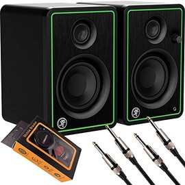 Mackie CR Series Studio Monitor (CR3-X) with Pair of EMB Cables and Gravity Magnet Phone Holder Bundle