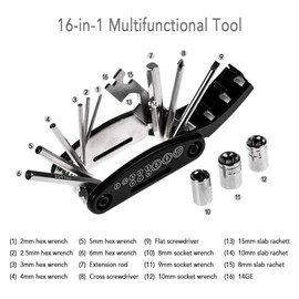 Bike Repair Tool Kits Bicycle Saddle Bag Cycle Seat Pack 16 in 1 Multi Function Repair Tool Kit