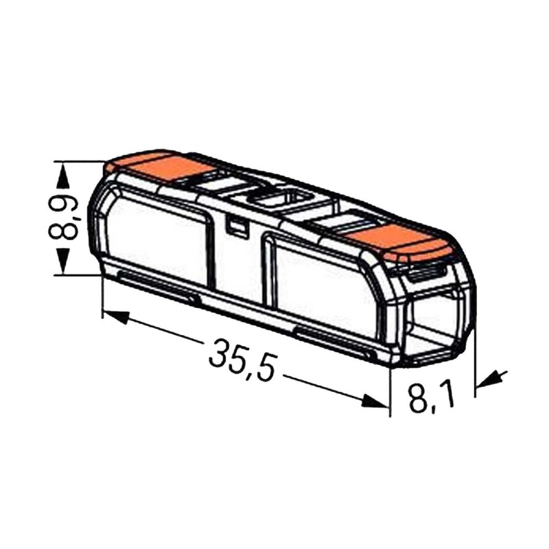 Professional Junction Box Set White with 3x Feed-Through Terminals 221-2411