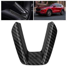 +3, carbon sticker for cx5 kf, steering wheel cover, car steering wheel covers, decorative sticker, strip strip, inner strip, suitable for 3 Axela/CX-4/CX-5 (black)