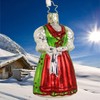 Inge-glas Christmas Pendant Red Green Christmas Dirndl