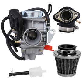 Hoypeyfiy PD24J 24mm Carburettor Replacement for GY6 125cc 150cc ATV Go Kart Scooter QMJ/QMI157 QMJ/QMI152 Engine