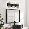MELUCEE Modern LED Bathroom Lights Over Mirror 24W Dimmable Crystal