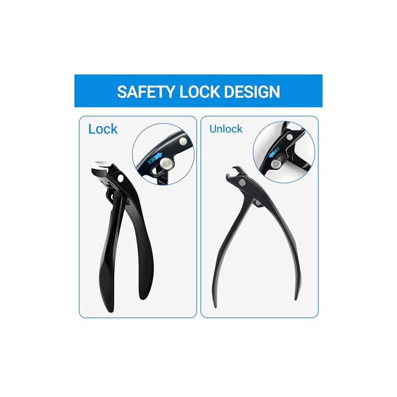 Ergonomic Toenail Clippers with Wide Jaw for Easy Trimming