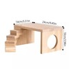 AIMALL Wooden Hamster Platform with Stairs Small Animal Hideout House