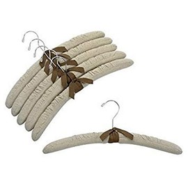 Only Hangers 17" Linen Padded Hangers w/Chrome Hook