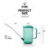 Small Watering Can Indoor Plants with Long Spout (1L, Emerald)