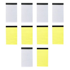 Pack of 10 A7 Small Notepad, Notepad, Small Notebook, Pocket Notebook, Memo Notepad, Stenography Notepad